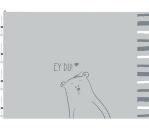 French Terry - Emmapünktchen Herr Pfeiffer EY DU Panel grau